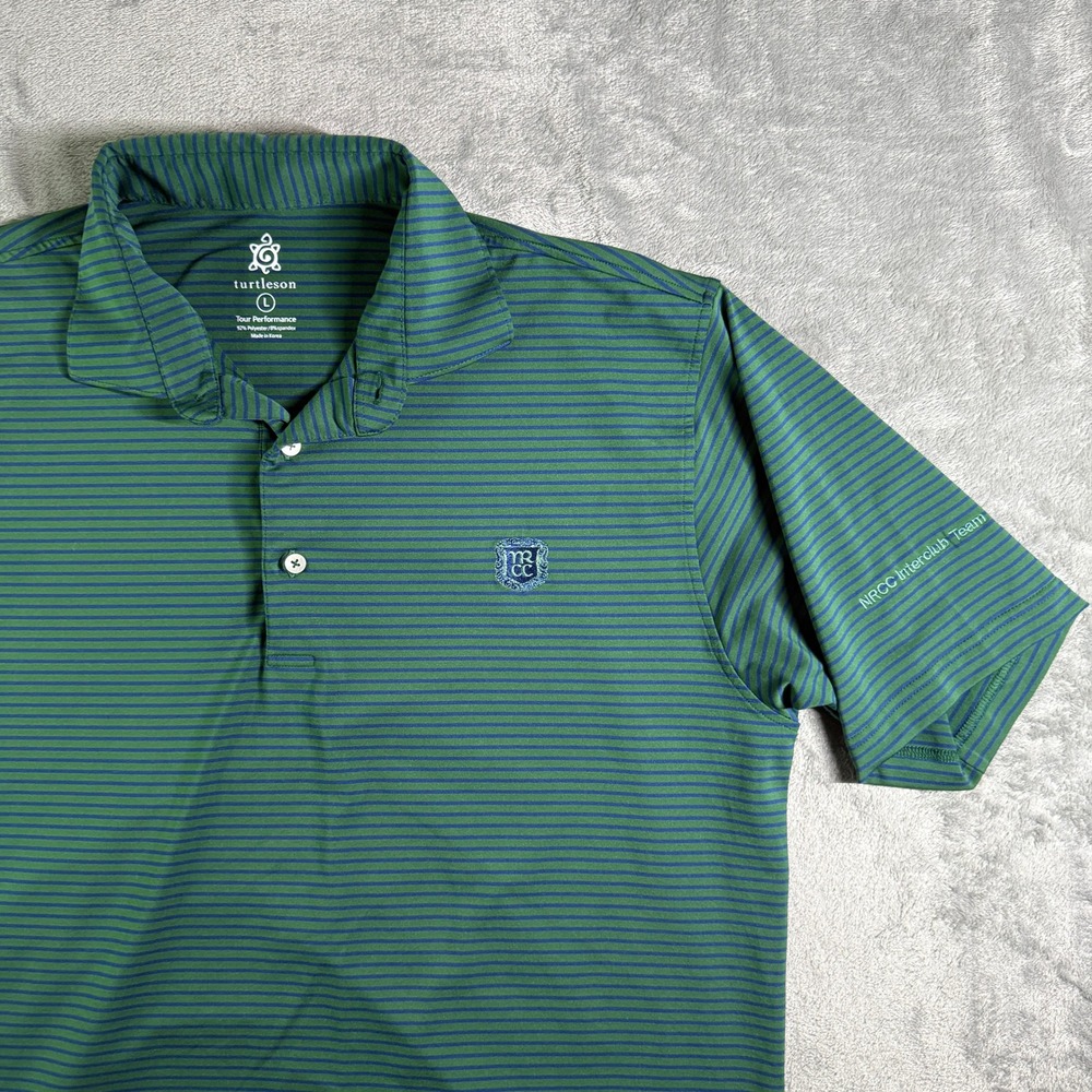 TurTleson Tour Performance Golf Polo Shirt Mens Large NRCC Golf Club